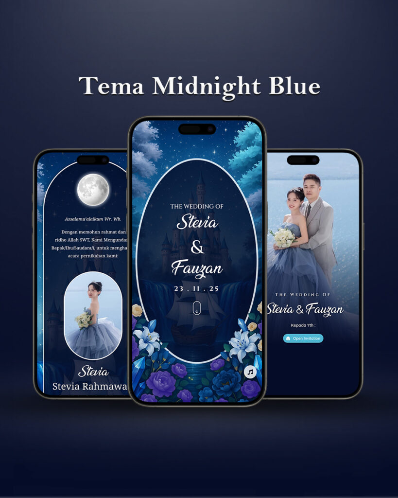 Mockup mud website reels foto midnight blue