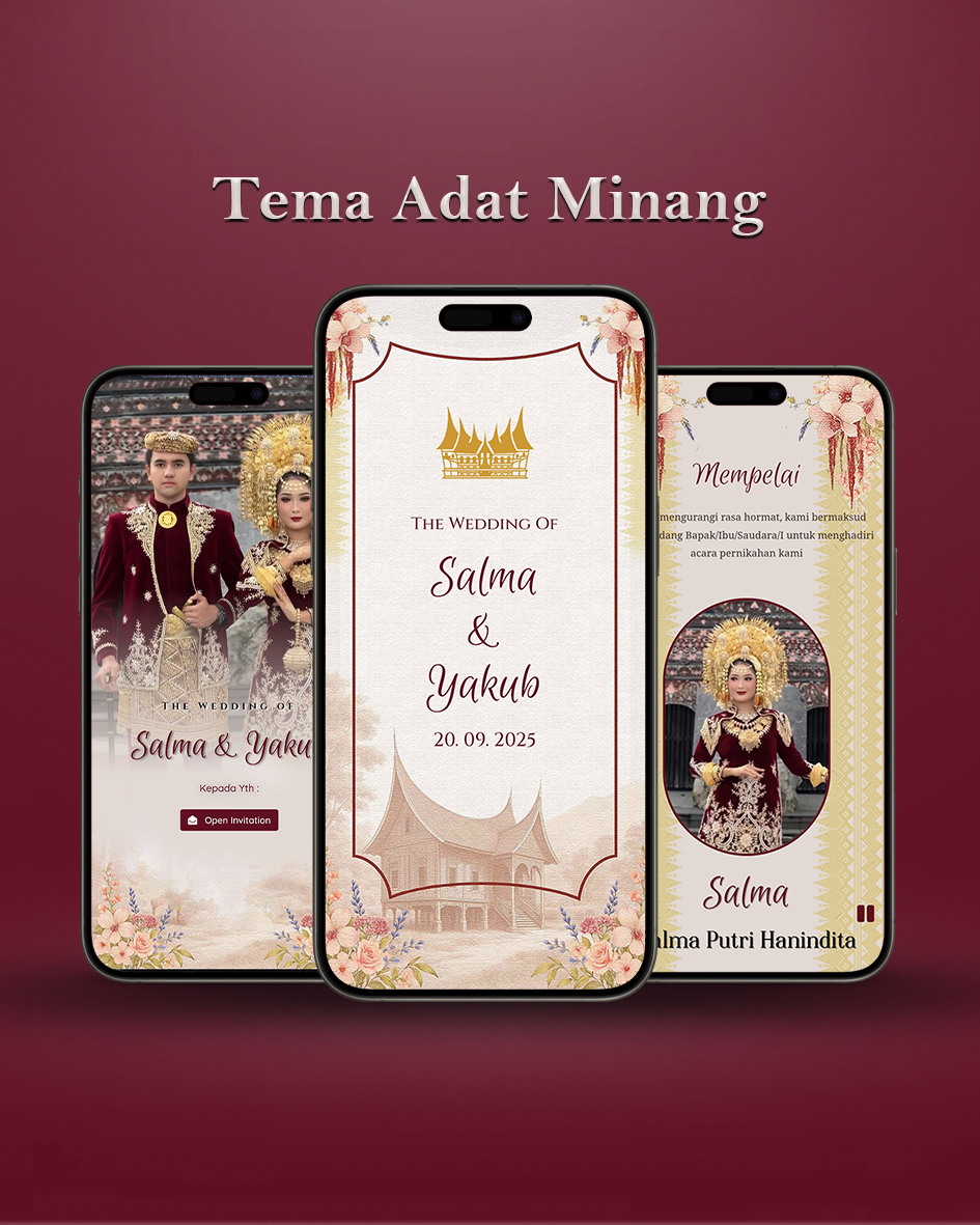Mockup mud website reels foto minang